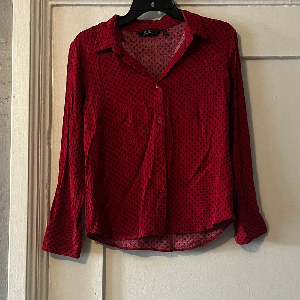 &other stories Red Polka Dot Women's Top